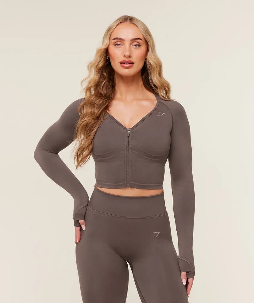 Lift Seamless Jacket in Cool Brown