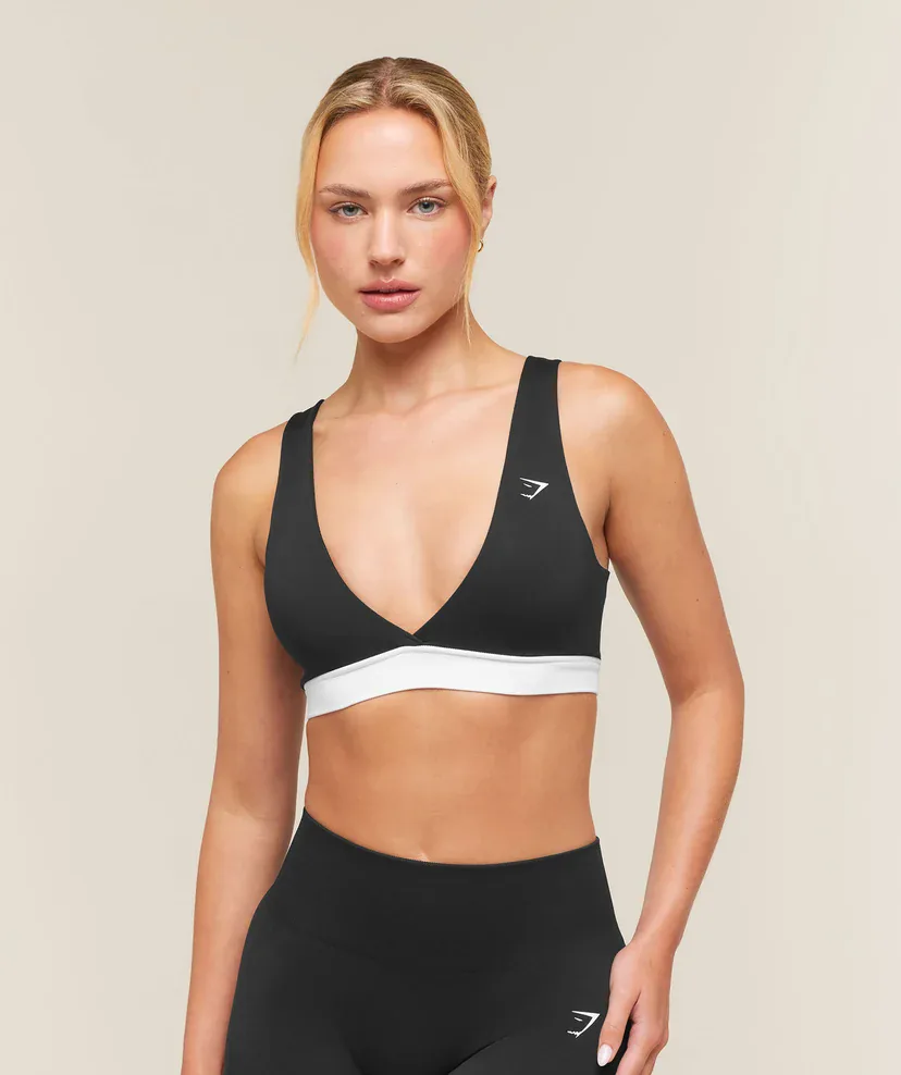 Everyday Seamless Contrast Bra in Black