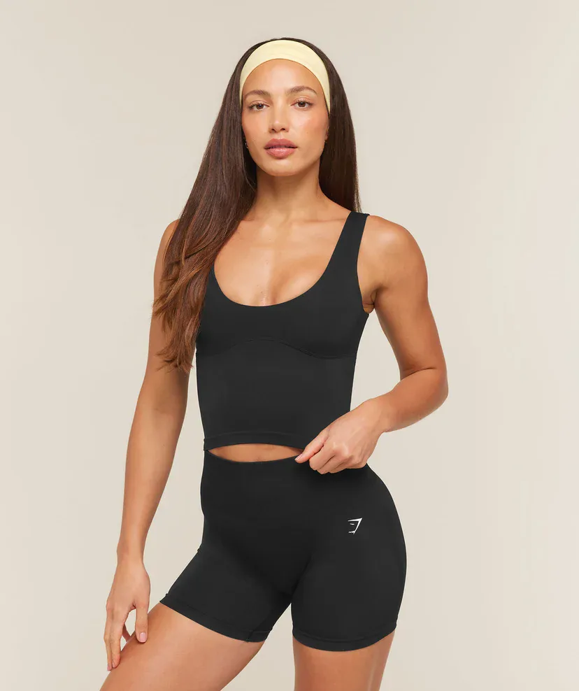 Everyday Seamless Trend Tank Top in Black
