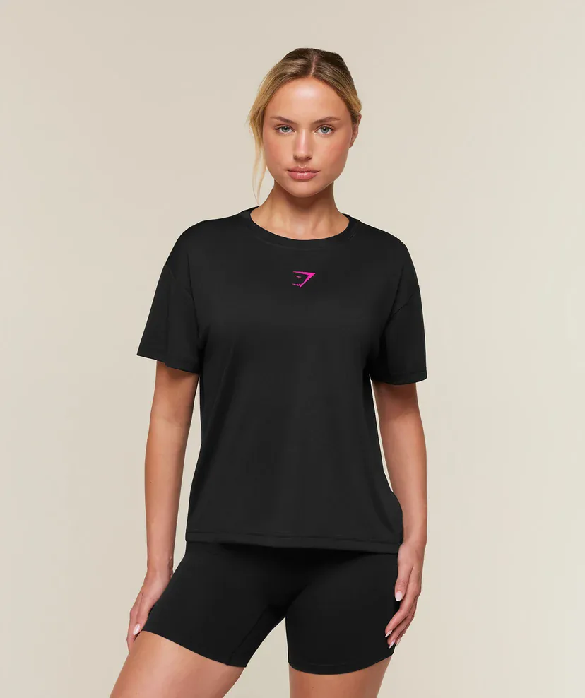 Conditioning Oversized Short Sleeve T-Shirt in Black